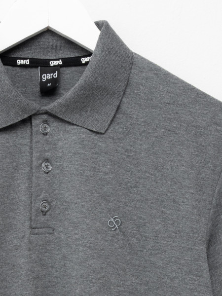 Футболка POLO BASIC з вишивкою | антрацит 2/26 фото 2