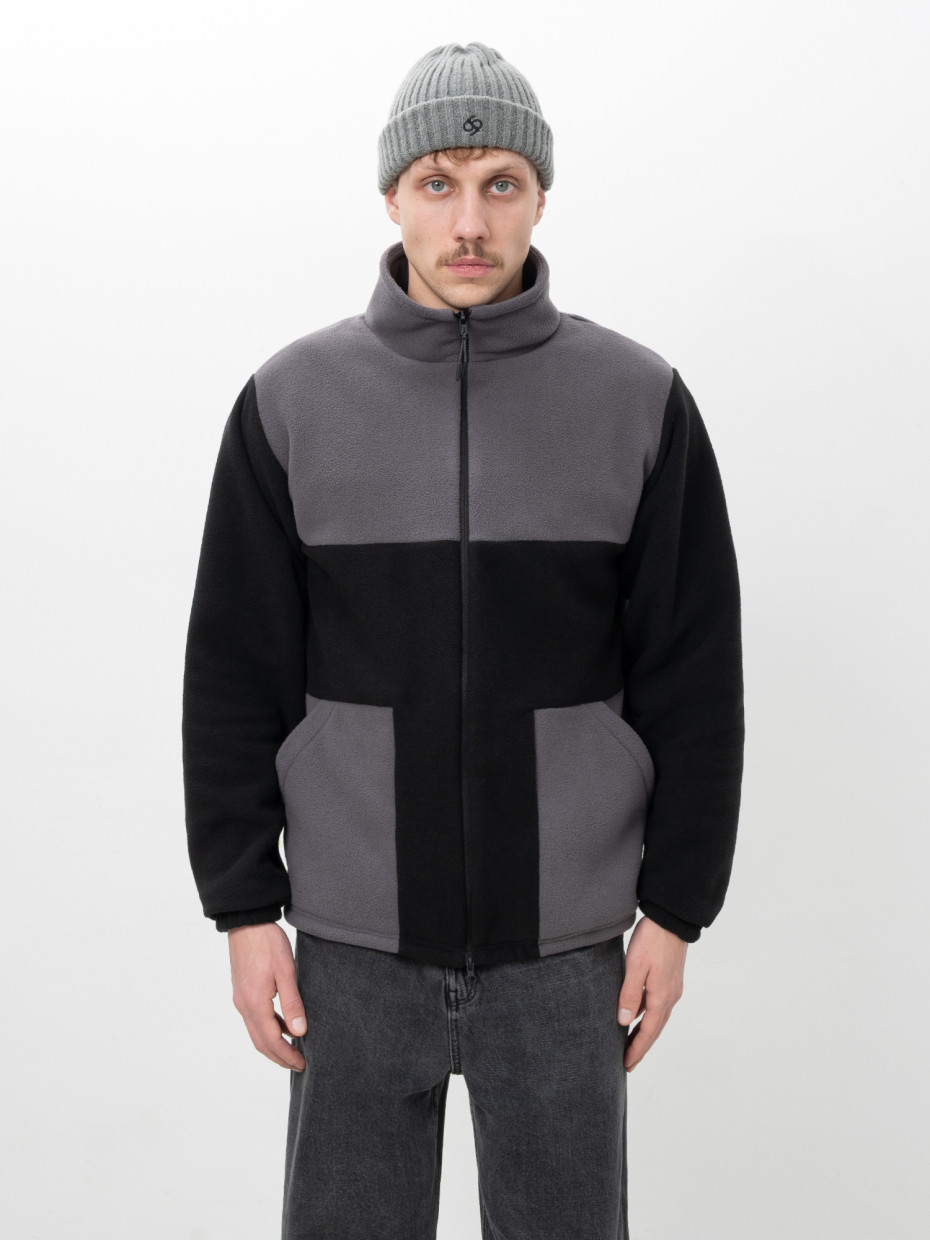 Кофта FLEECE T І черный - темно-серый 4/25