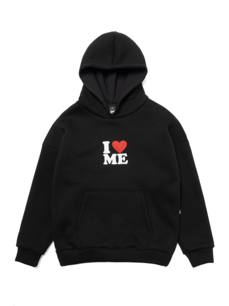Худі oversize fleece I love ME І чорний 4/24