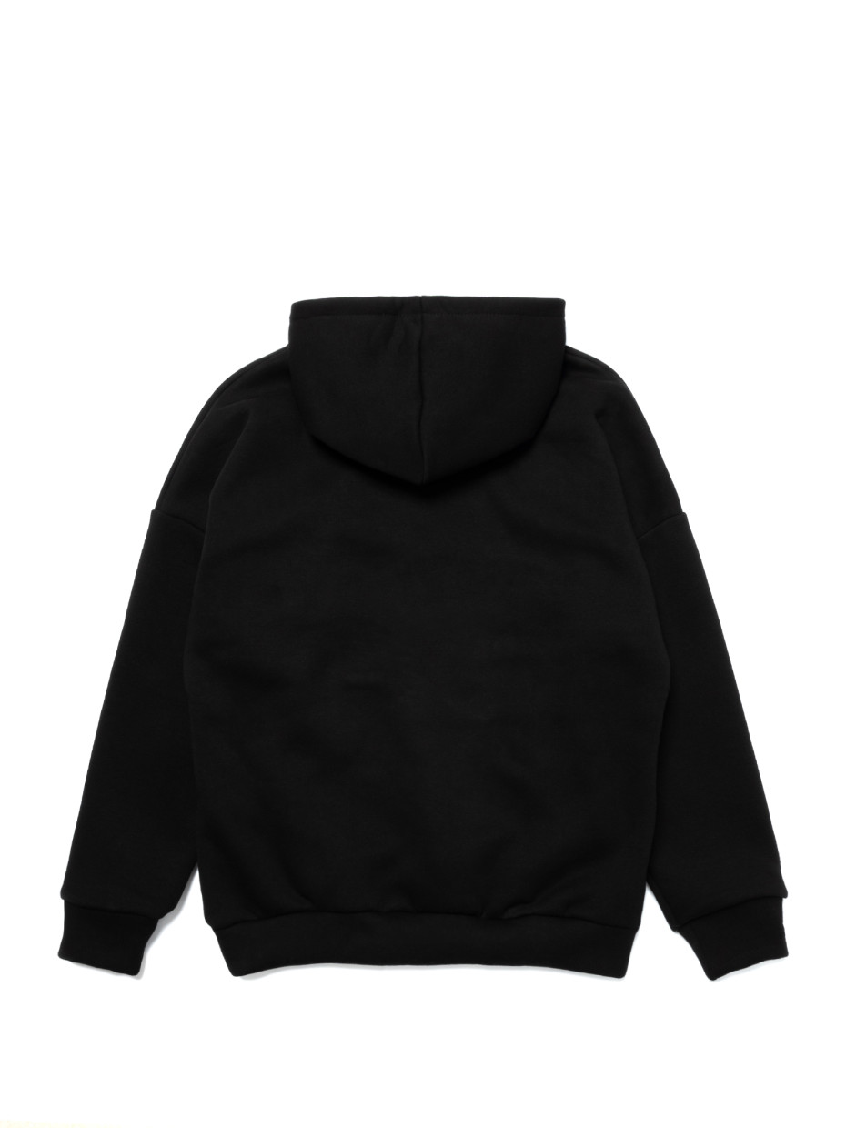 Худи oversize fleece I love ME І черный 4/24