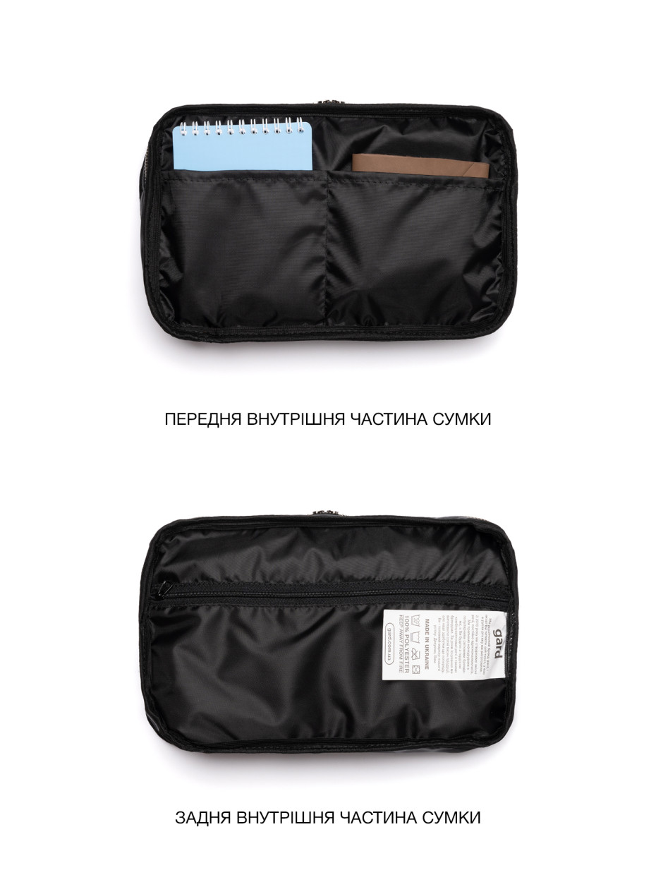 [gb] Сумка на пояс CUBE 2 [gb] | Metal Zip чорний 2/24