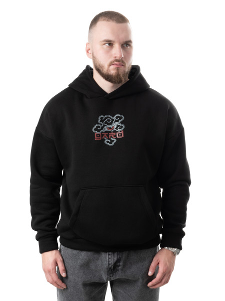 Худі oversize fleece smoke | чорний 4/24