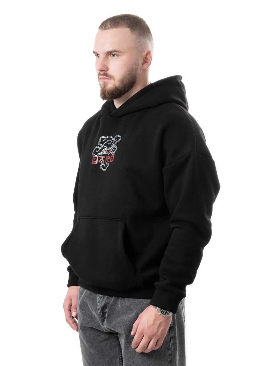 Худі oversize fleece smoke | чорний 4/24