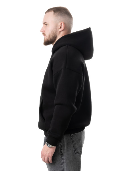 Худі oversize fleece smoke | чорний 4/24 фото 3