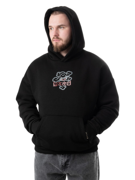 Худі oversize fleece smoke | чорний 4/24 фото 4