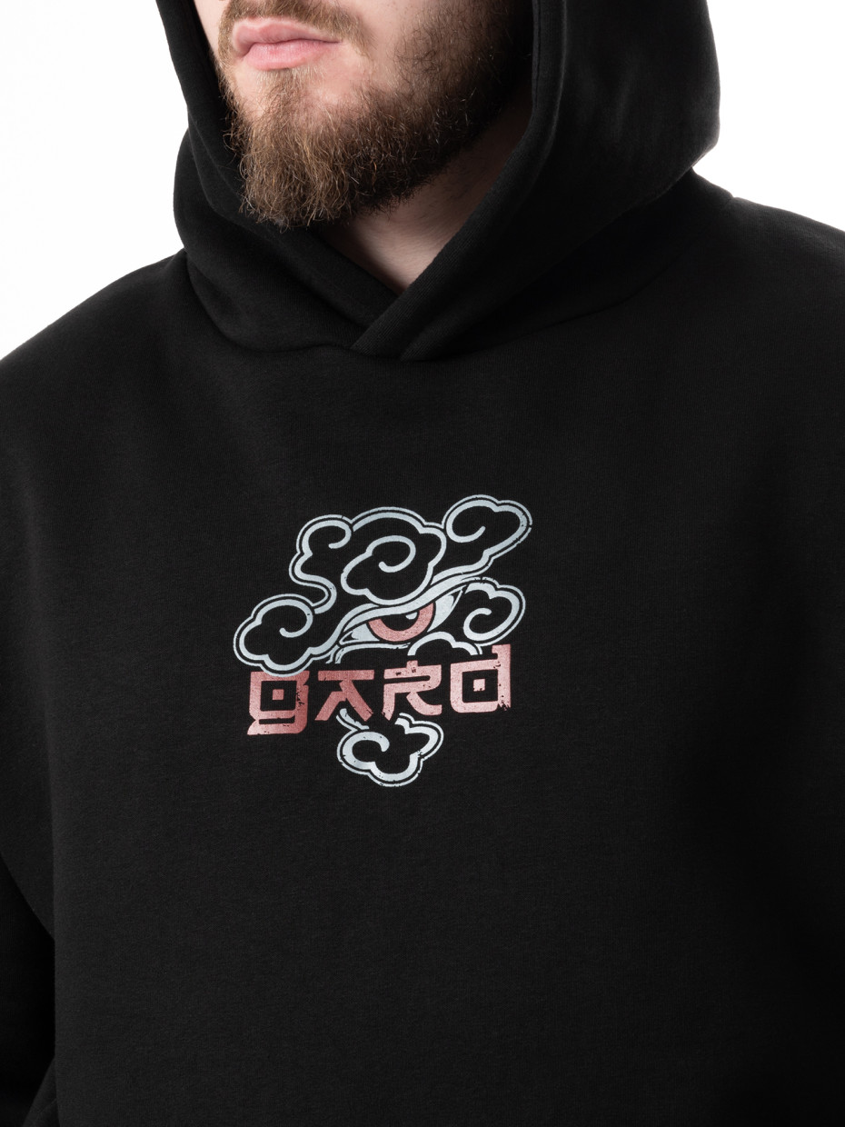 Худі oversize fleece smoke | чорний 4/24