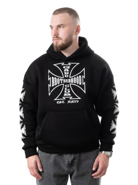 Худі oversize fleece bikers club І чорний 4/24 фото 2