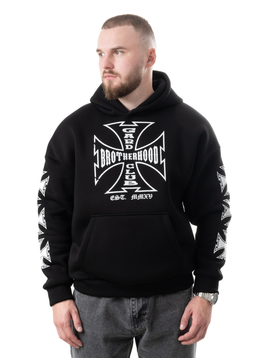 Худи oversize fleece bikers club І черный 4/24
