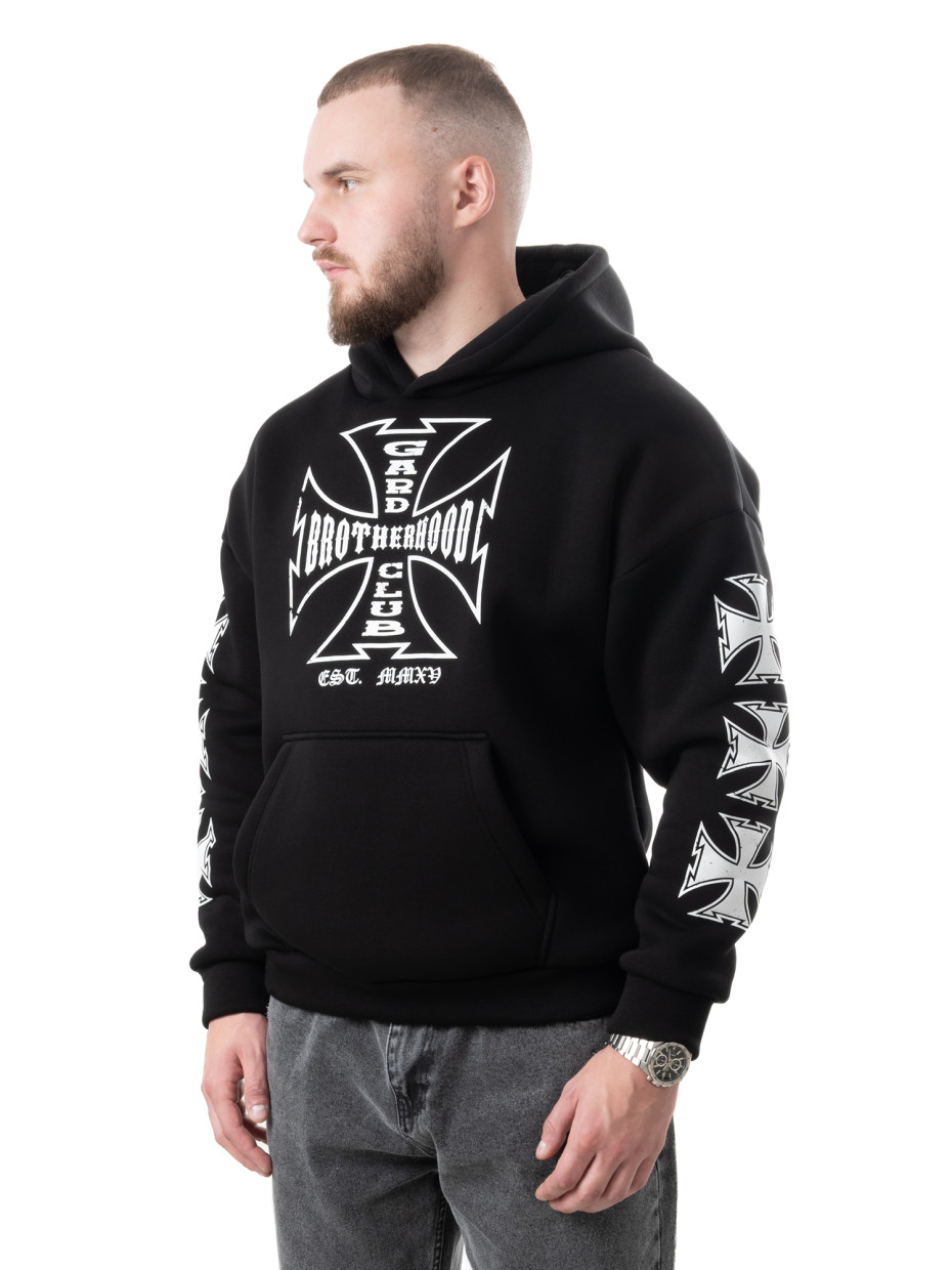 Худи oversize fleece bikers club І черный 4/24