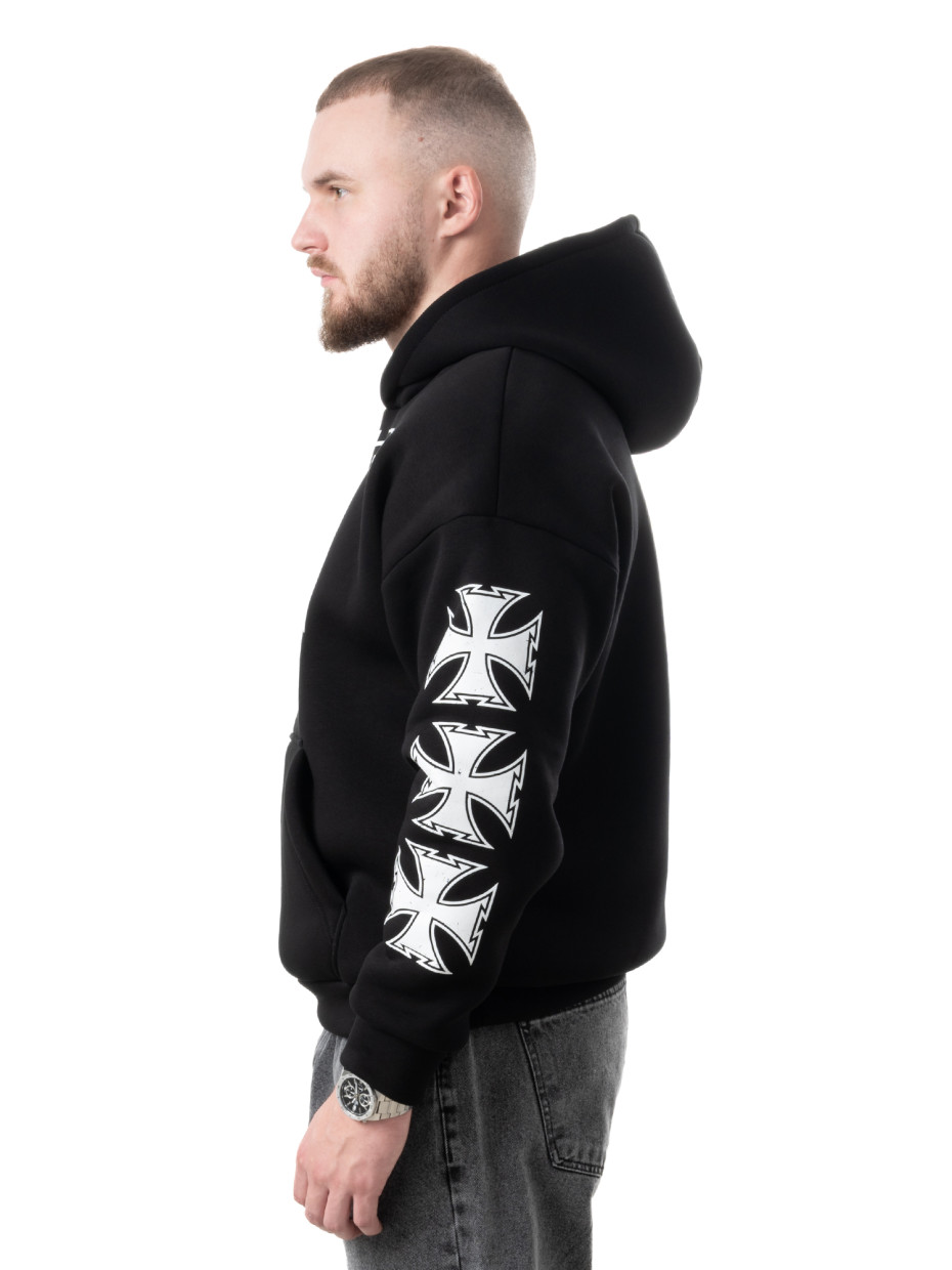 Худи oversize fleece bikers club І черный 4/24