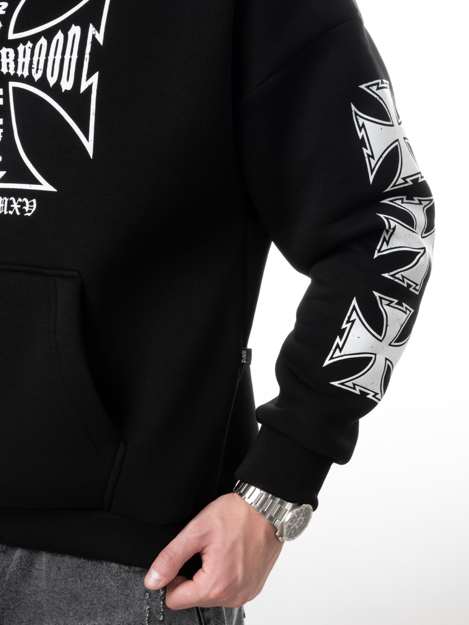Худи oversize fleece bikers club І черный 4/24