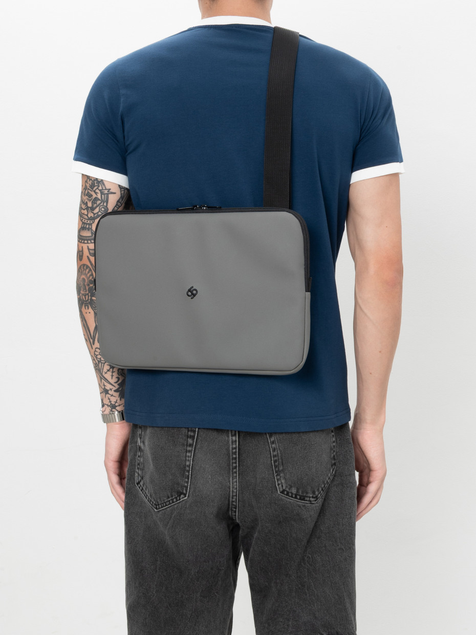 Чехол для ноутбука (SFA) LEADER BAG + FS | экокожа серый 2/26