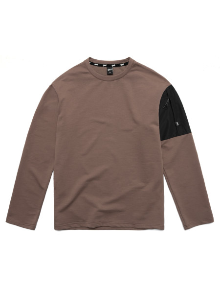 Лонгслів WITH SLEEVE POCKET | какао 1/26