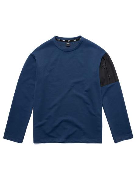 Лонгслів WITH SLEEVE POCKET | синій 1/26