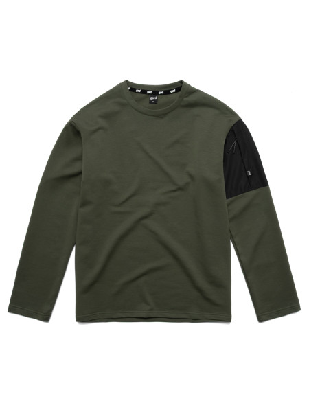 Лонгслів WITH SLEEVE POCKET | хакі 1/26