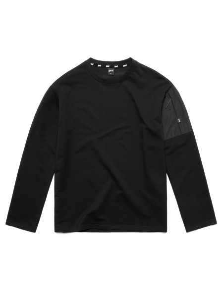 Лонгслів WITH SLEEVE POCKET | чорний 1/26