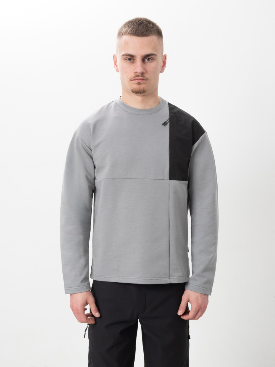 Лонгслив WITH CHEST POCKET | светло-серый 1/26
