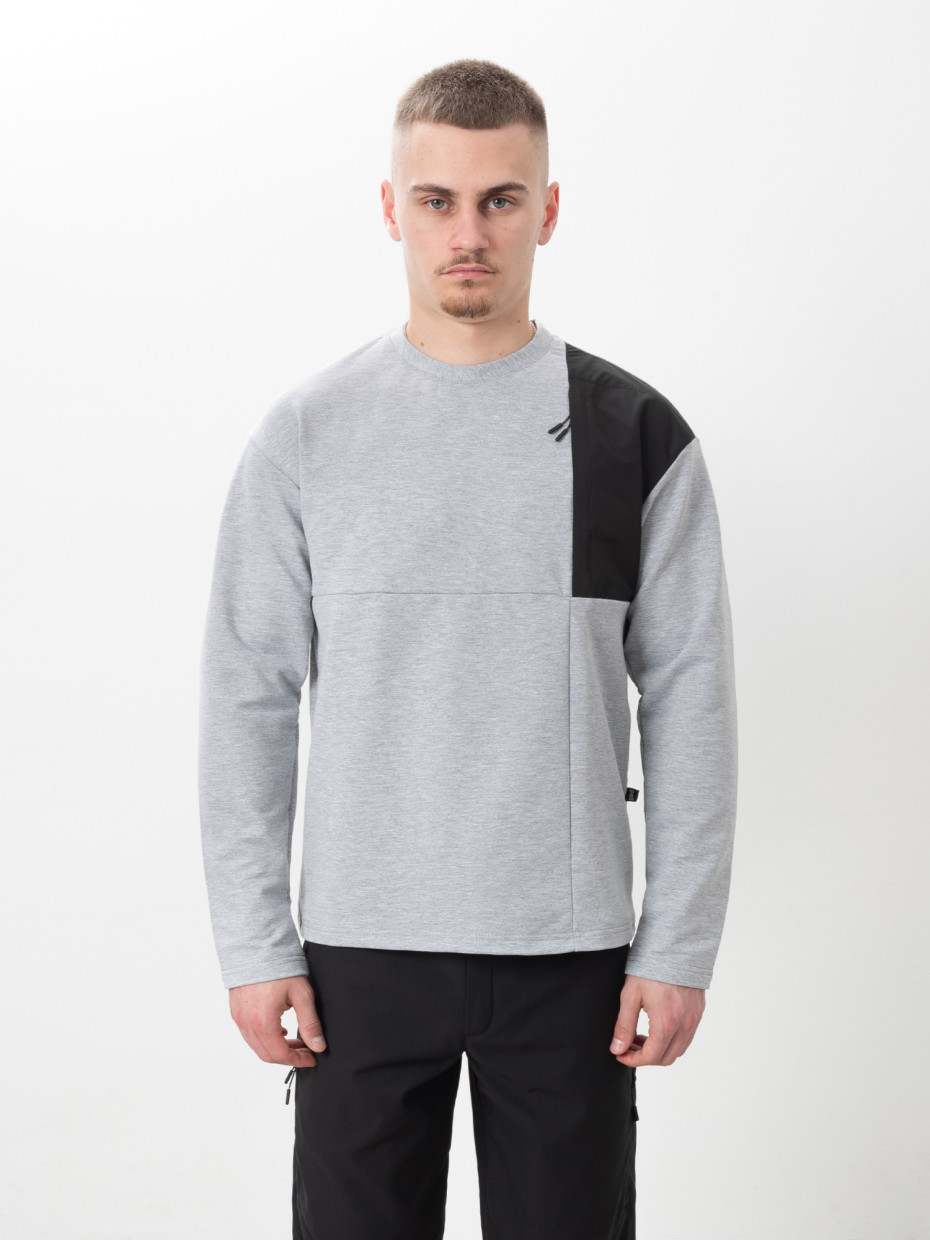 Лонгслив WITH CHEST POCKET | серый меланж 1/26