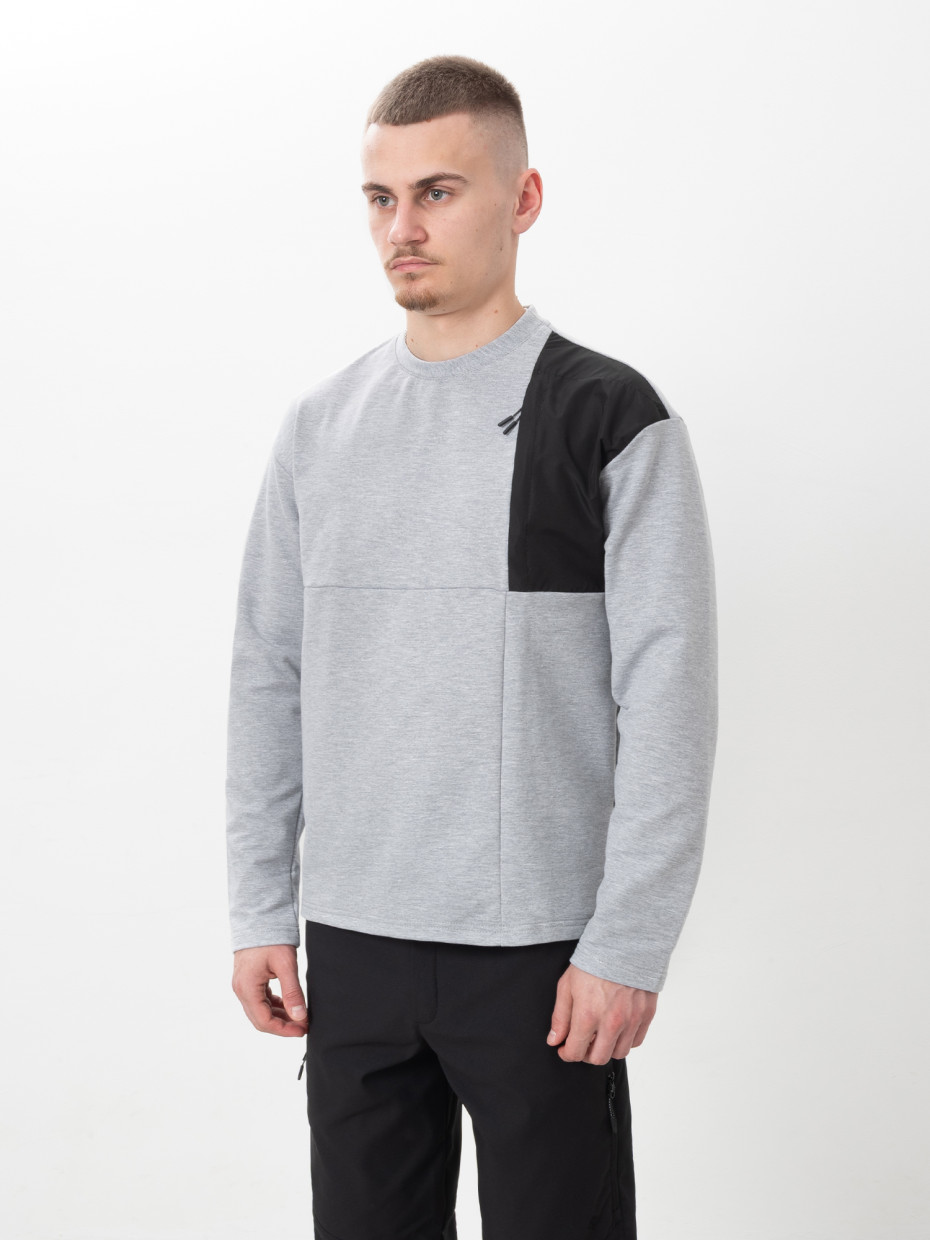 Лонгслив WITH CHEST POCKET | серый меланж 1/26