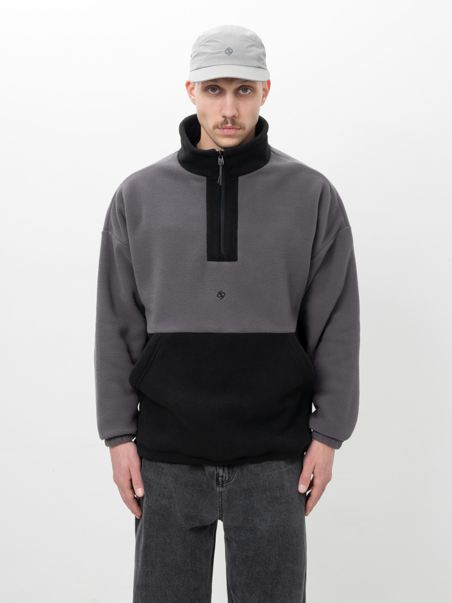 Кофта FLEECE BOTTOM І темно-сірий - чорний 4/25