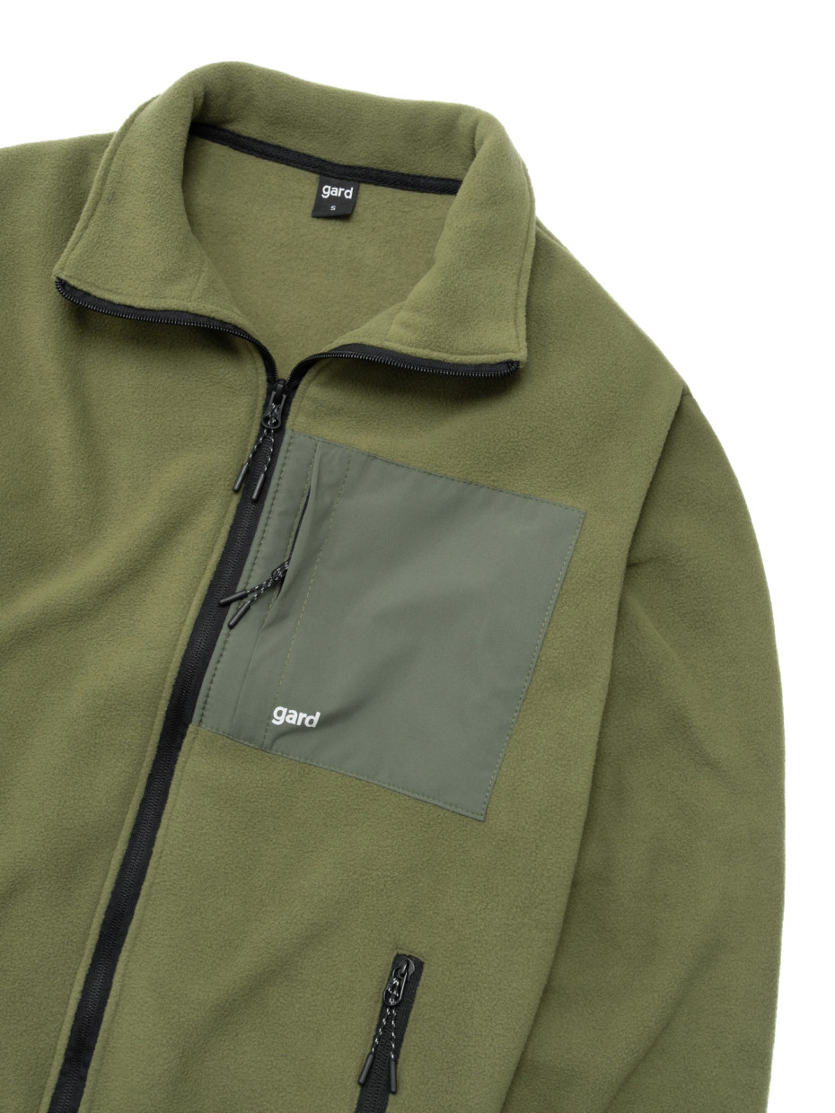 Кофта FLEECE ONE POCKET І хаки - серо-зеленый 4/25