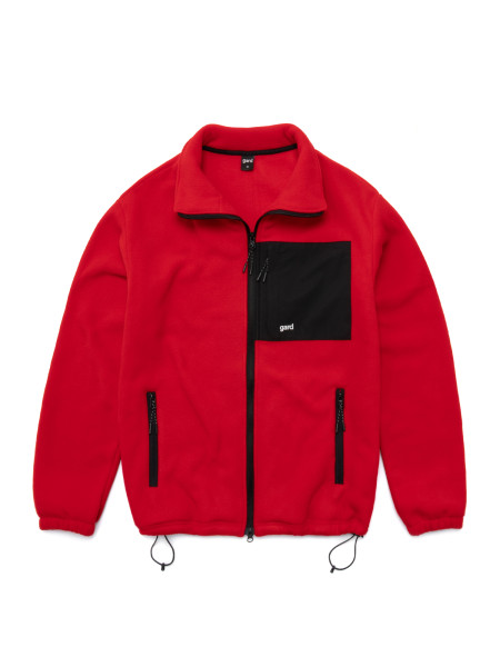 Кофта FLEECE ONE POCKET І червоний - чорний 4/25