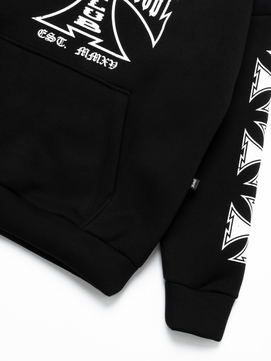 Худи oversize fleece bikers club І черный 4/24