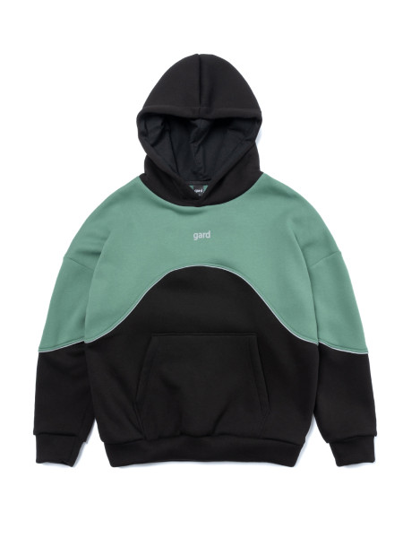 Худі oversize fleece WAVE | чорний-м’ятний 4/24