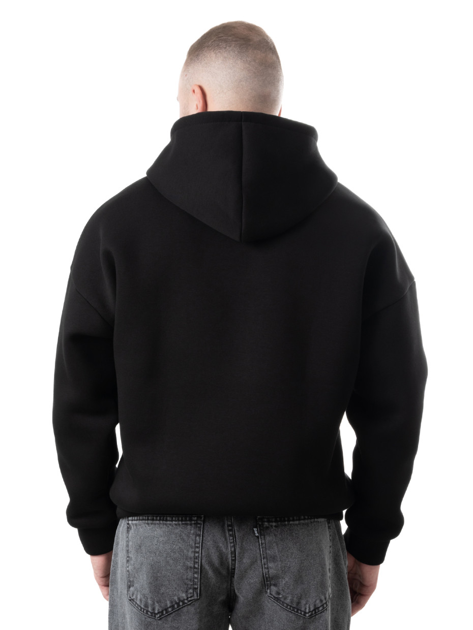 Худи oversize fleece I love ME І черный 4/24