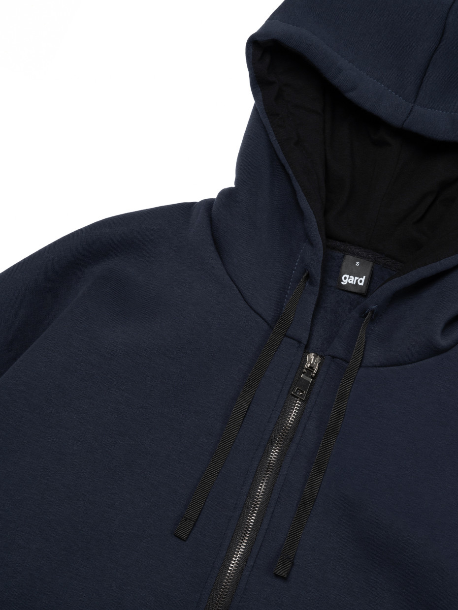 Худі oversize fleece на блискавці І синій 4/24