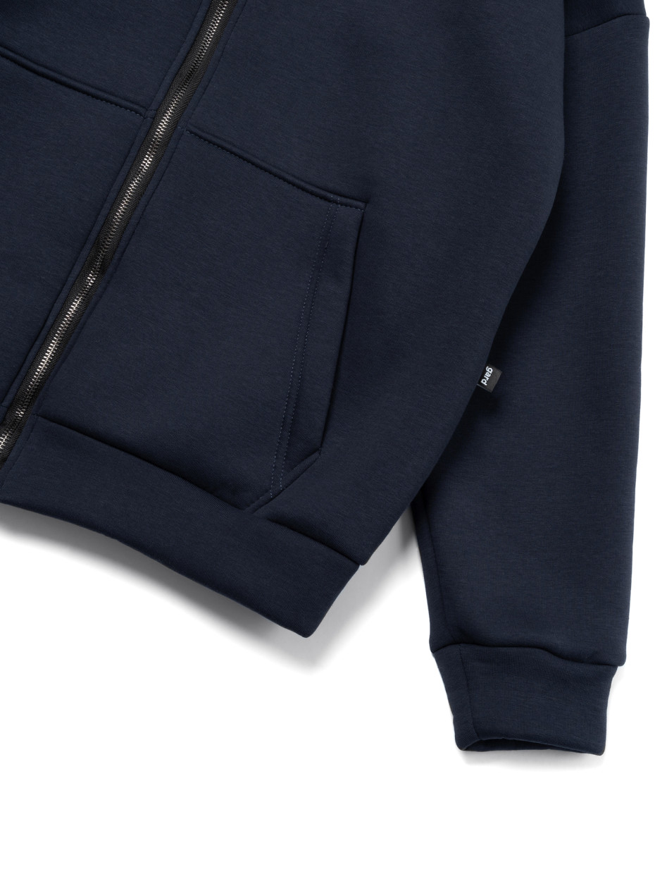 Худі oversize fleece на блискавці І синій 4/24