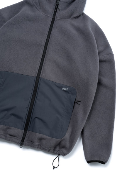 Худі MICROFLEECE на блискавці зі вставками І темно-сірий 4/24 фото 2