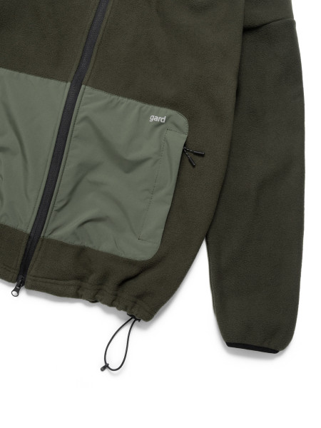 Худі MICROFLEECE на блискавці зі вставками І темний хакі 4/24 фото 2