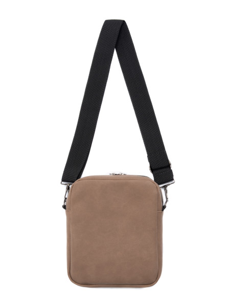 Сумка через плече MINI METAL ZIP 2 I екошкіра коричнева матова 4/25 фото 3