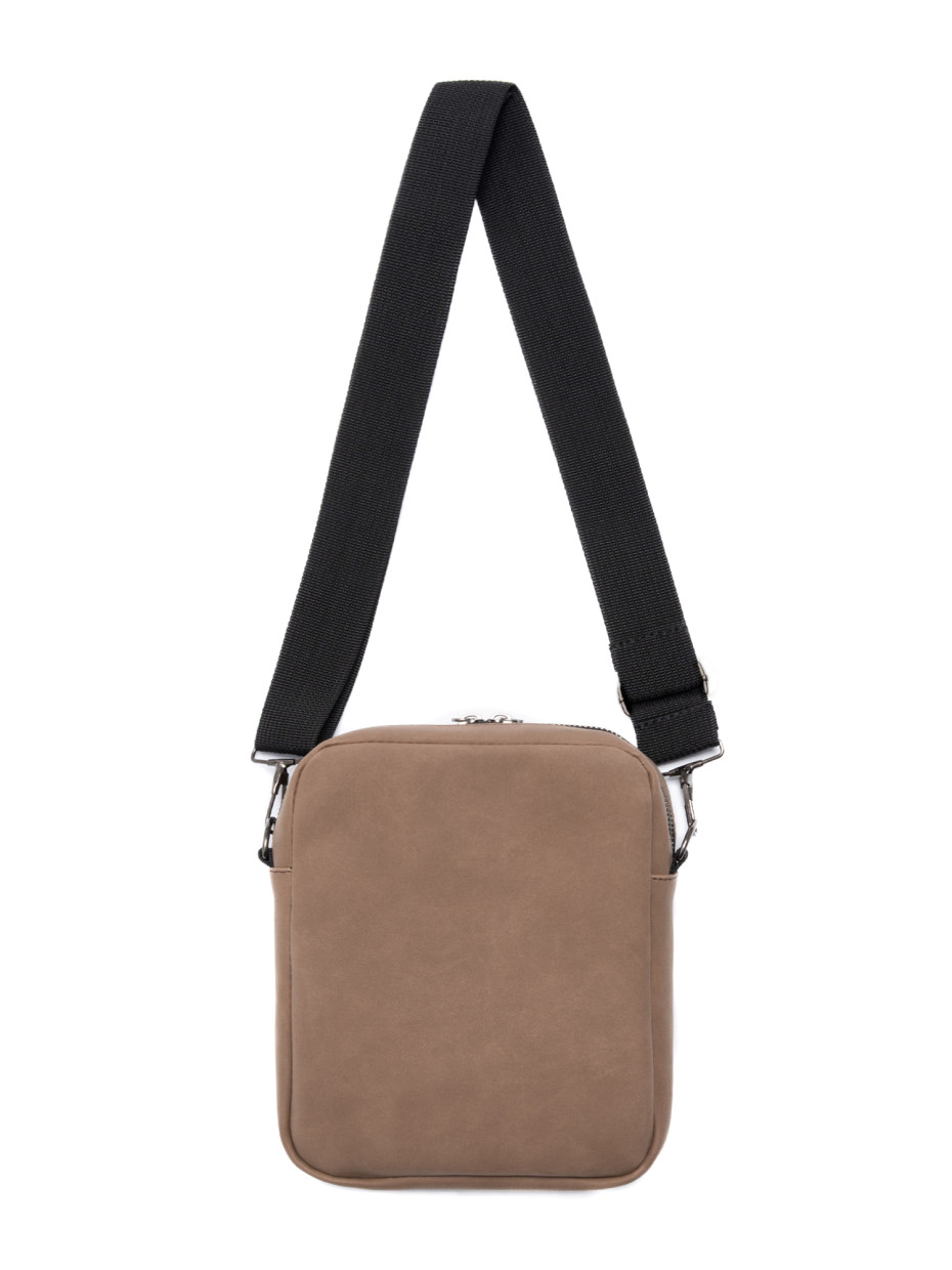 Сумка через плече MINI METAL ZIP 2 I екошкіра коричнева матова 4/25