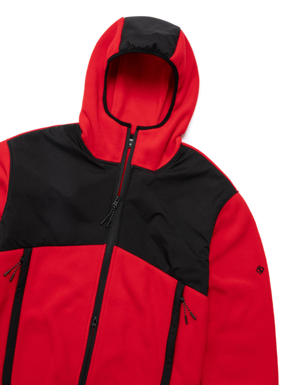 Худи FLEECE ROAD І красный - черный 4/25