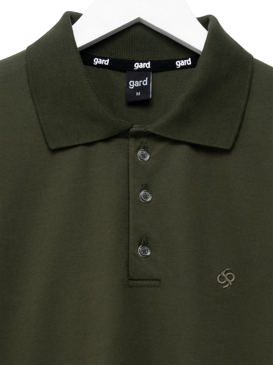 Футболка POLO BASIC з вишивкою | хакі 2/26