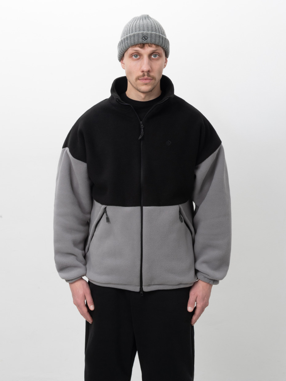Кофта FLEECE DARK MIDDLE І светло-серый - черный 4/25