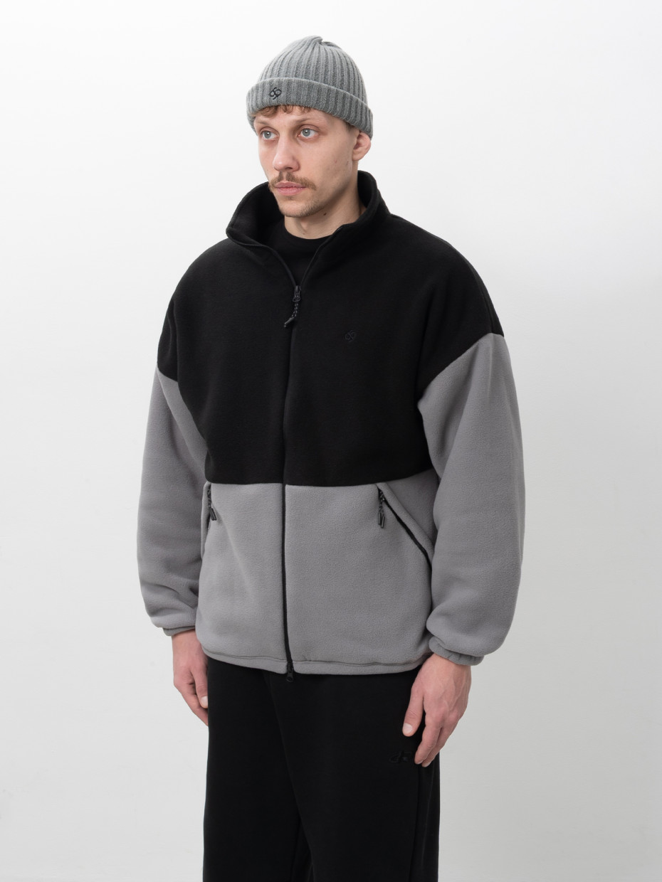Кофта FLEECE DARK MIDDLE І светло-серый - черный 4/25