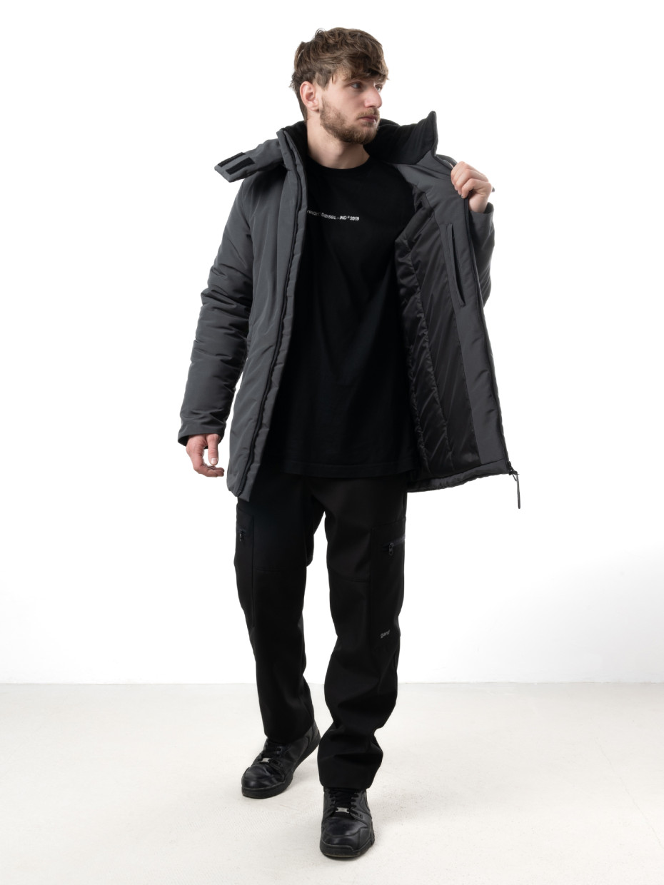 [gb] Чоловіча парка WINTER RAINCOAT [gb] | темно-сірий 4/24