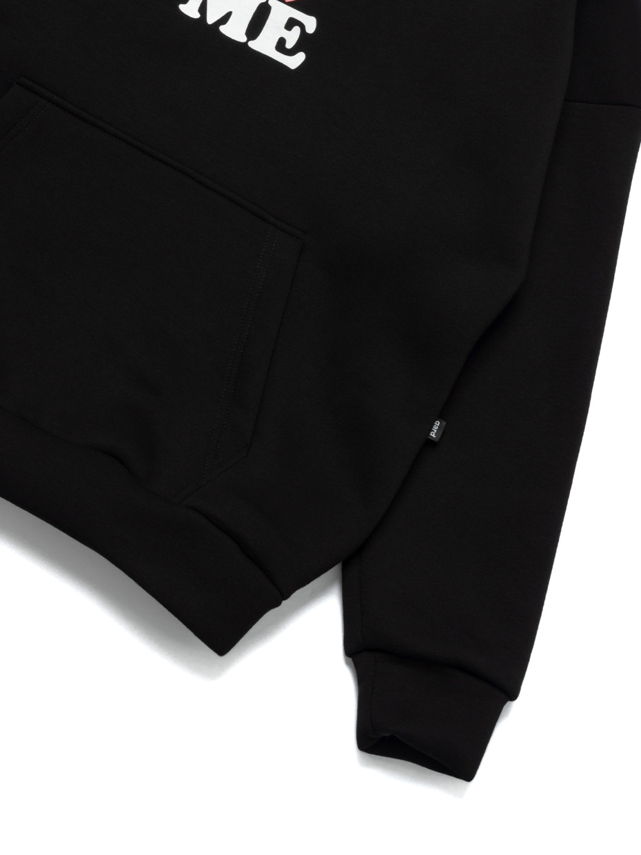 Худи oversize fleece I love ME І черный 4/24