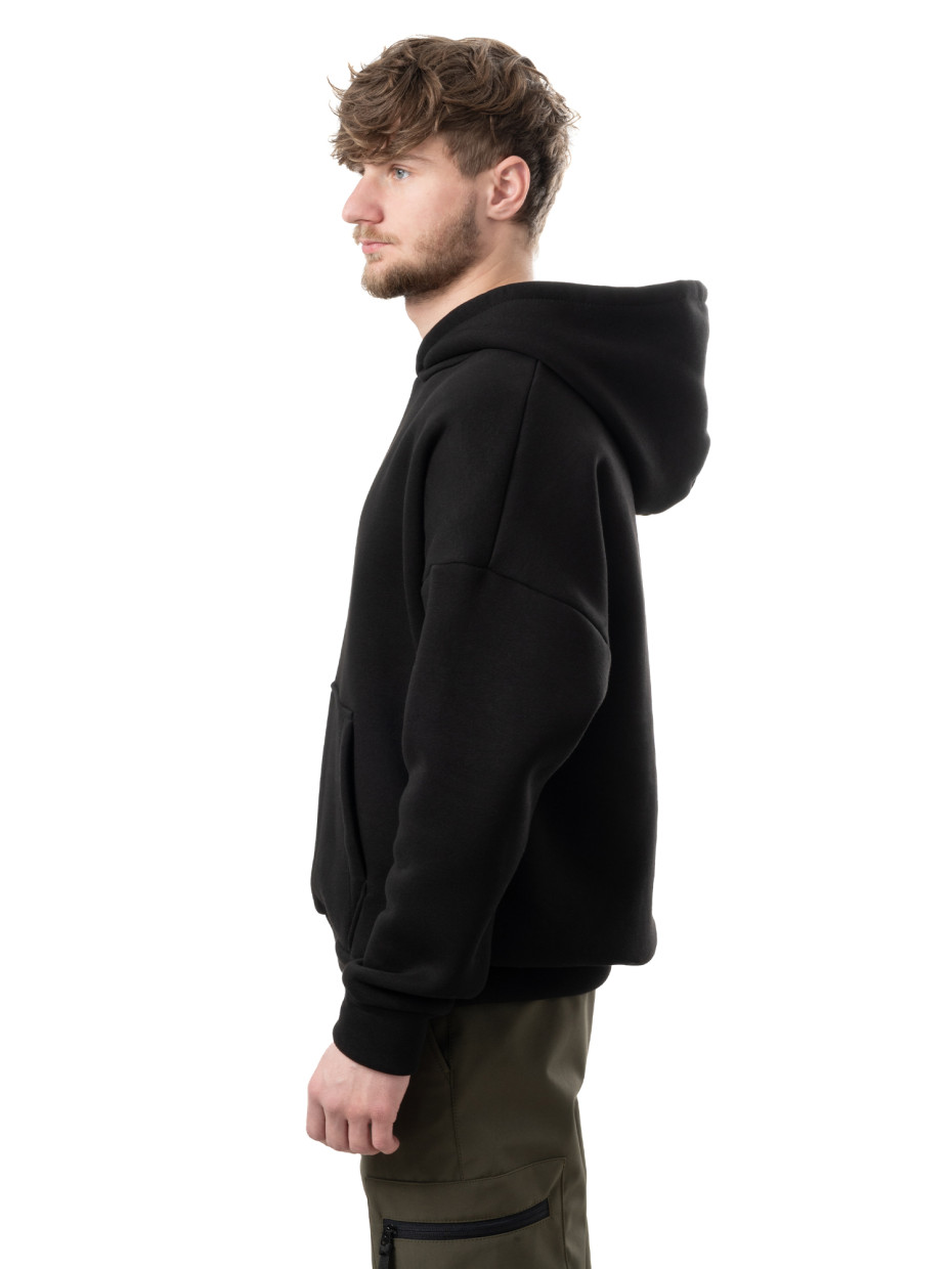 Худі oversize fleece UNO І чорний 4/24