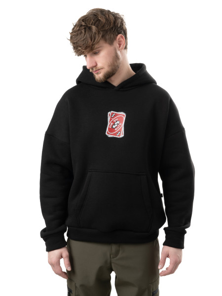 Худі oversize fleece UNO І чорний 4/24 фото 2