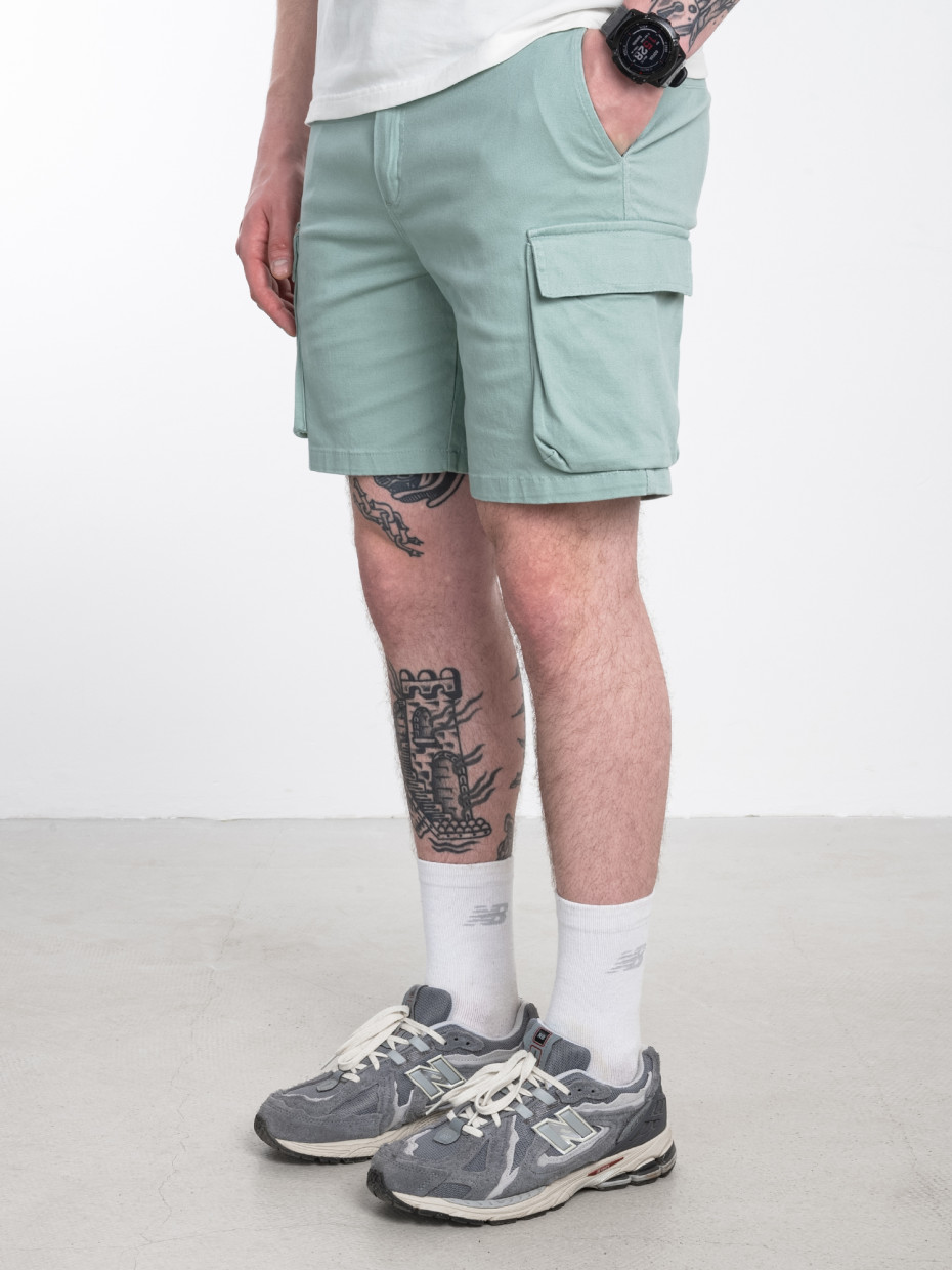 Шорти CARGO SOFT DENIM | мятний 2/23
