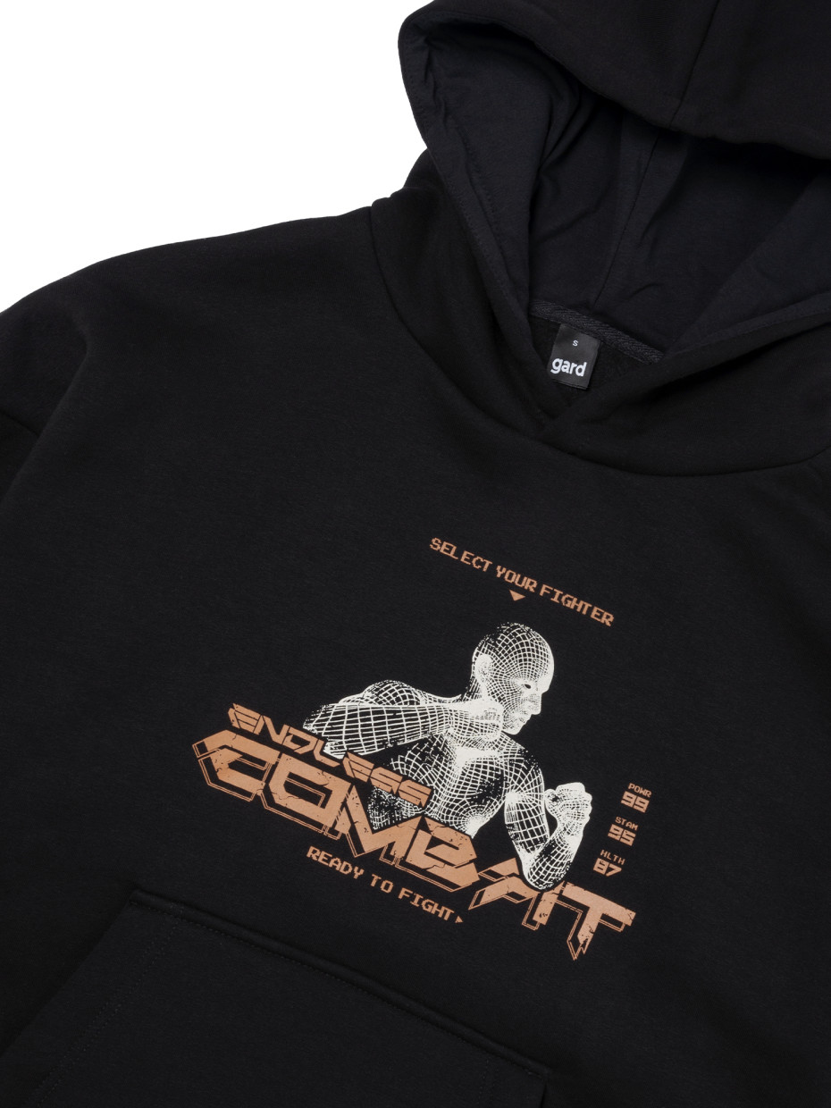 Худі oversize fleece endless COMBAT І чорний 4/24