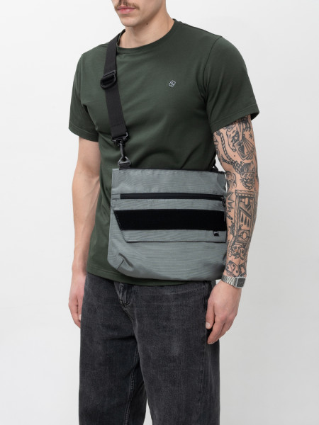 Сумка через плече CROSSBODY ST-3 V-LINE POCKET | сірий 4/25 фото 3