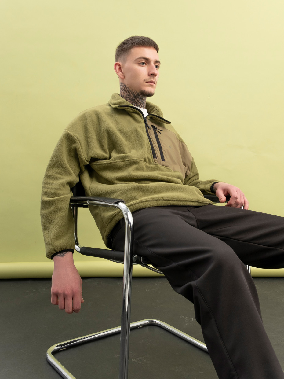Кофта MICROFLEECE с карманом на груди І хаки 4/24