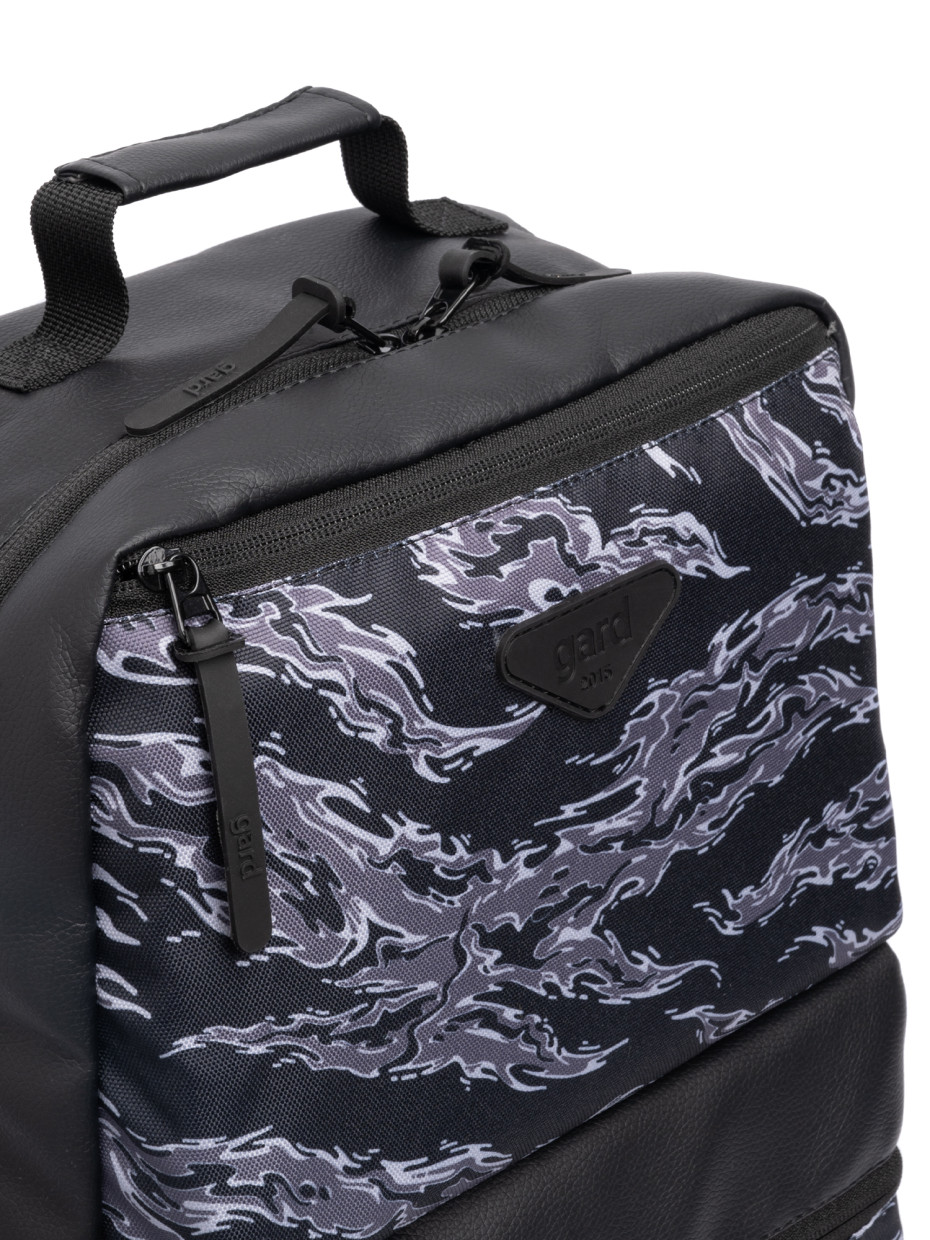 Рюкзак TWAIN | екошкіра чорна - tiger stripes camo 2/24