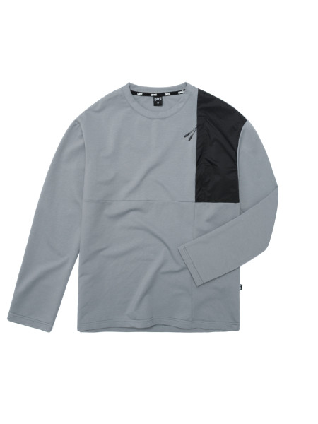 Лонгслів WITH CHEST POCKET | світло-сірий 1/26