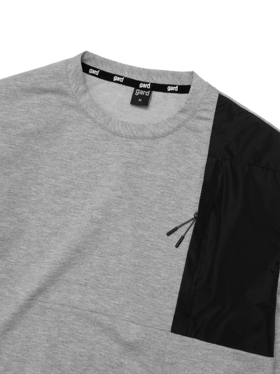 Лонгслив WITH CHEST POCKET | серый меланж 1/26